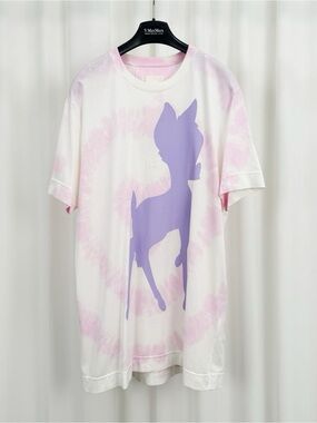 🚩steal Givenchy White with Pink Tie-Dye and Lavender Graphic Tee